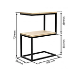 Приставний столик лофт 70*30*50 см. "Ханчжоу" LNK, фото 2