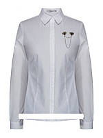 Детская школьная блуза для девочки с длинным рукавом от Deloras 62093 | 146р.