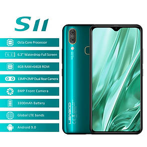Смартфон Leagoo S11 Black 4\64Gb 8ядер Android 9 + чехол НОВИНКА, фото 3