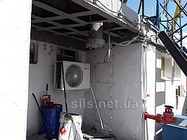 Установка кондиционера ONEAIR на барже 2