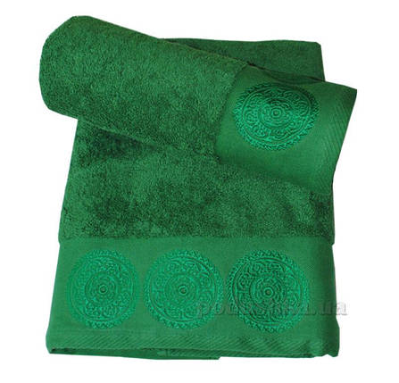 Махровий Рушник (50х90/550г) Damask, Пакистан з вишивкою, фото 2