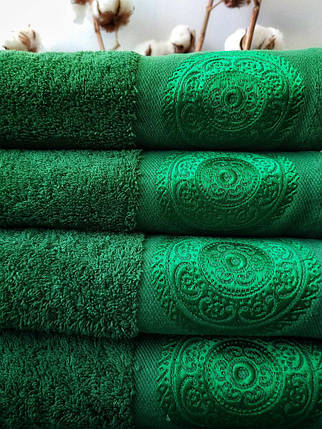 Махровий Рушник (50х90/550г) Damask, Пакистан з вишивкою, фото 2