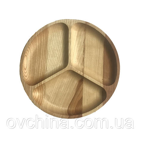 Дошка для подавання страв Менажниця дерев'яна, кругла 03, фото 1