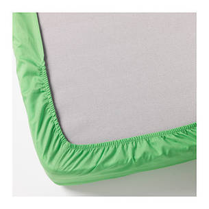 Простирадло натяжне IKEA DVALA зелений 140х200 802.964.70, фото 3