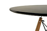 Круглий стіл TM-35 матовий чорний від Vetro Mebel D80 см,ніжки з бука, фото 6