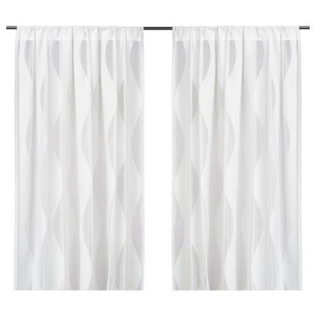Гардини IKEA MURRUTA 2 шт білий 145x300 см 302.920.78, фото 1