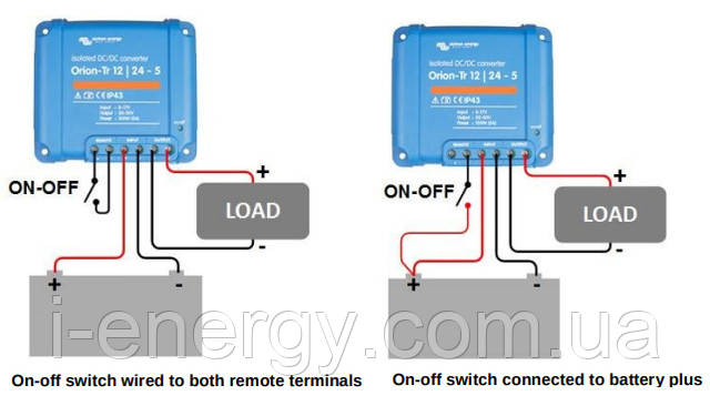 Схема підключення Orion-Tr DC-DC Converters Isolated