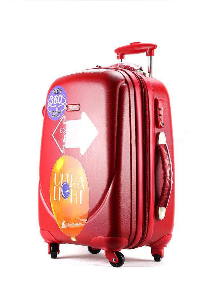 Ударостійка мала валіза Ambassador Classic A8503 Червона