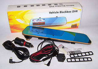 Дзеркало заднього виду відеореєстратор з дод. камерою заднього виду, Vehicle Blackbox DVR DV460, екран 3,8"