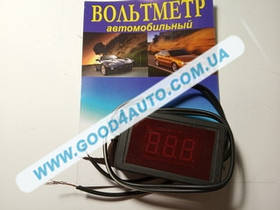 Вольтметр цифровий 12В з проводами маленький ИНЦ-12
