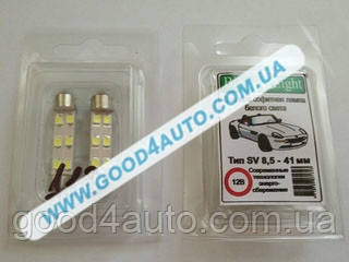 Лампа светодиодная C5W 12V Белый 41мм (CL) C5W 6SMD (28/35), фото 1
