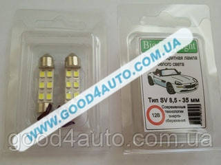 Лампа світлодіодна C5W 12V Білий 35мм (CL) C5W 6SMD (28/35), фото 1