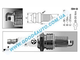 Свічки запалювання 2110 (8 кл.) Super (Brisk) LR15YC/0002