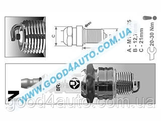 Свечи зажигания ГАЗ 402-й Super (Brisk) N17C/0068, фото 1