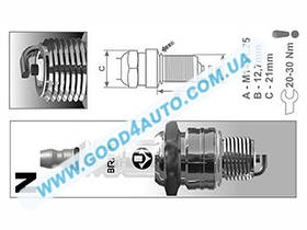 Свечи зажигания ГАЗ 402-й Super (Brisk) N17C/0068