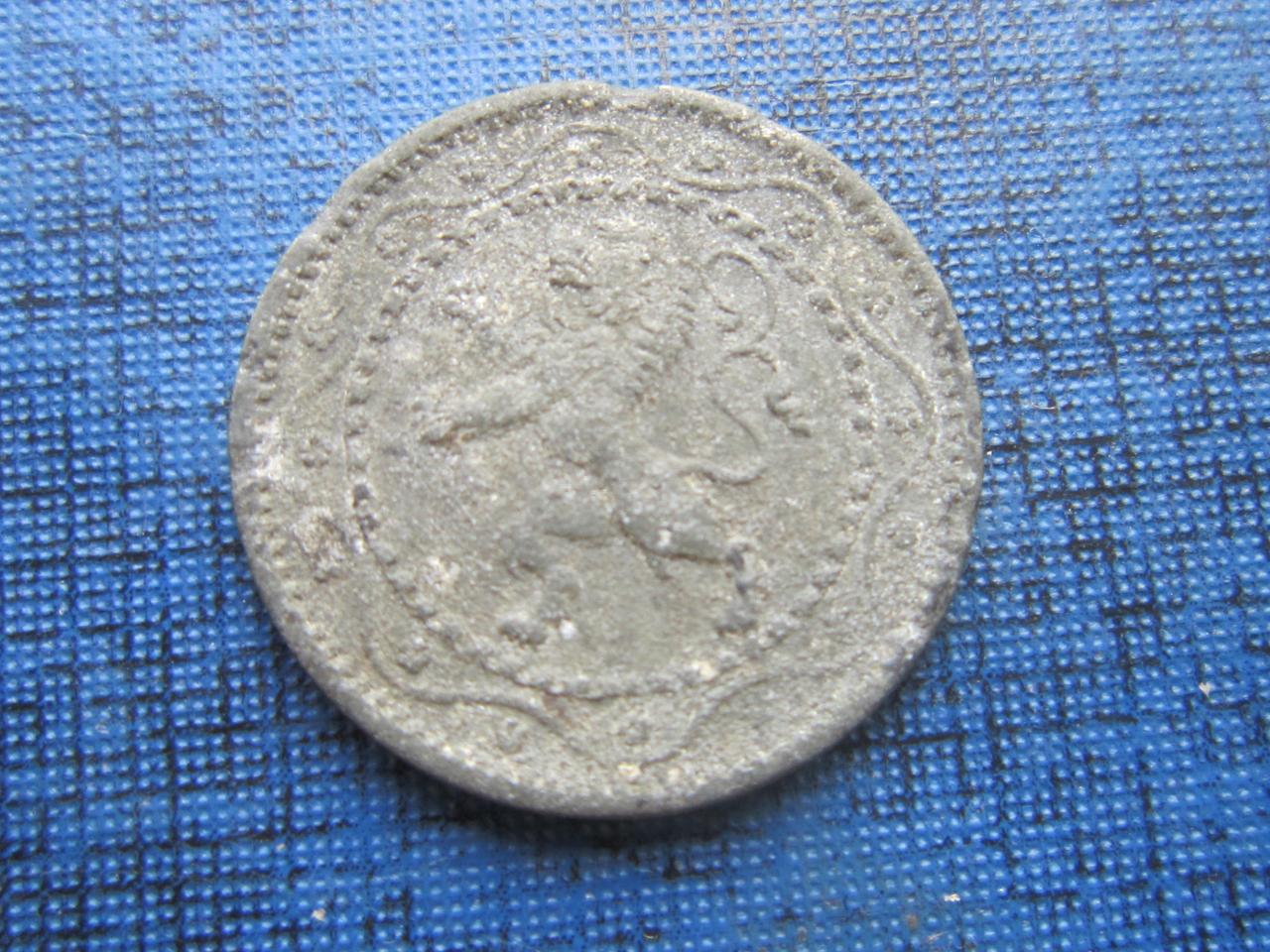 Монета 5 сантимов Бельгия 1915 1916 цинк немецкая оккупация 2 года цена за 1 монету - фото 2 - id-p385928882