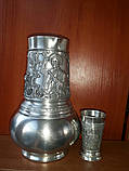Олов'яний глечик з чаркою, фото 3