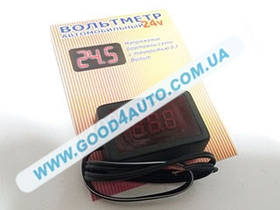 Вольтметр цифровий 24В з проводами ИНЦ-24 дріт