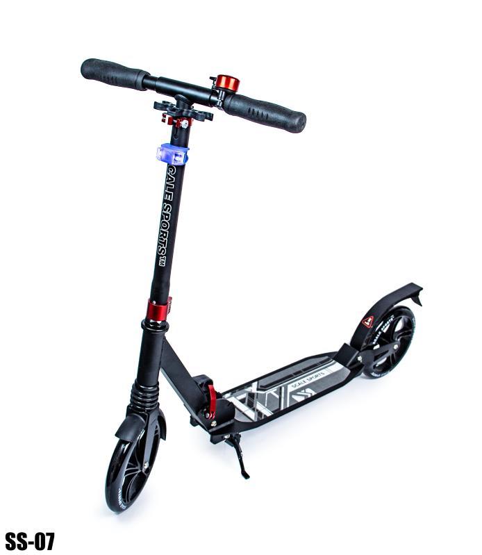 + ПОДАРУНОК Самокат Scale Sports SS-07 двоколісний з ліхтариком і дзвінком. Чорний, фото 1