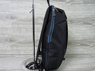 Тканинній рюкзак чорного кольору з вишивкою фірмового Wallaby і додатковою кишенею спереду Сірий, фото 2
