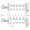 Колекторний блок Bianchi DN 1" (9x3/4"EK) для теплої підлоги з кранами (AISI 304L) A349, фото 3