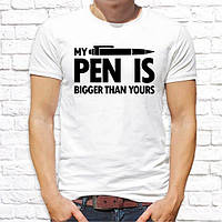 Мужская футболка с принтом, Swag "My pen is bigger than yours" Push IT