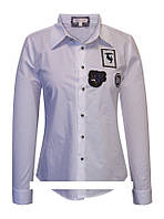 Дитяча шкільна блуза для дівчинки з коротким рукавом від BEAR RICHI 561277 | 140-168р.