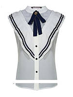 Дитяча шкільна блуза для дівчинки з коротким рукавом від BEAR RICHI 561769 | 140-168р.