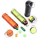 Таблетниця капсула герметична контейнер для зберігання таблеток 75 х 20 мм, фото 6