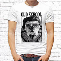 Мужская футболка с принтом, Swag "Old school" L, Белый Push IT