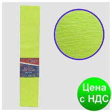 Папір креповая 30% флуоресцентна жовта 50*200 см, 20г/м2