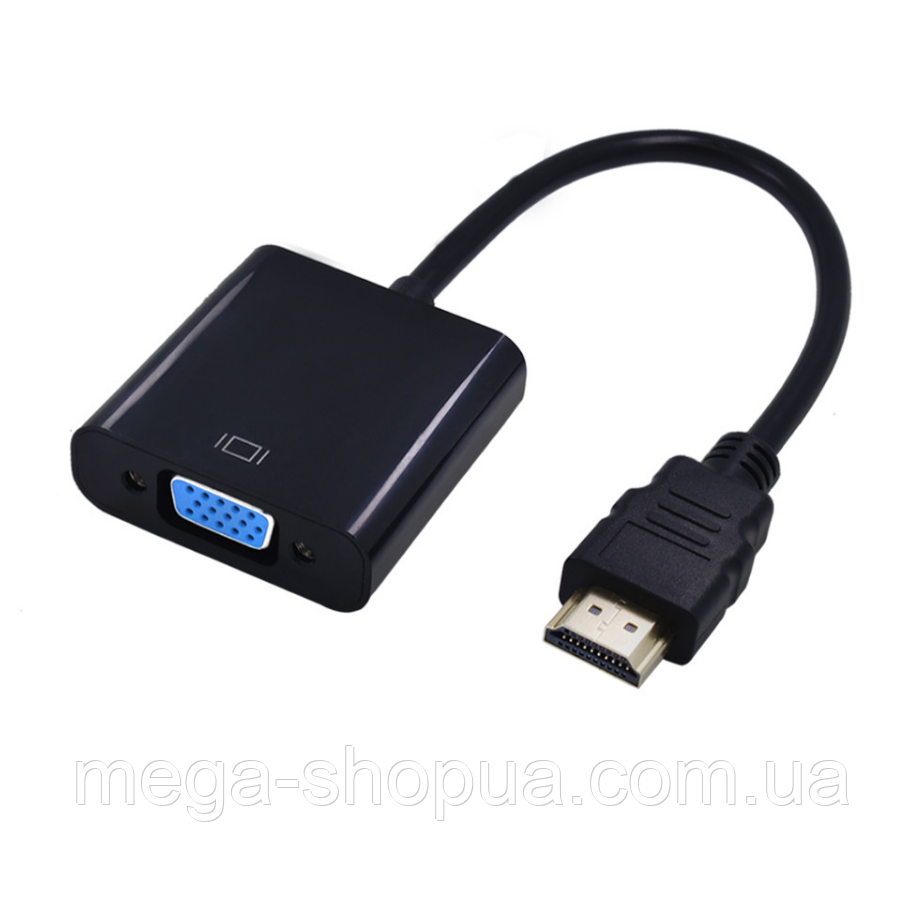 Конвертер HDMI to VGA адаптер перехідник для перетворення відеосигналу HDMI на VGA