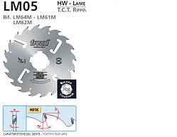 Пили Freud LM05 300х3,4/2,2х30 Z = 20 + 2 + 2 на багатопильний верстат для розпилювання сирої деревини