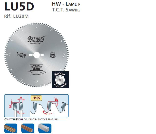 Пила дискова за ПВХ і алюмінію LU5D 2300 400b3.5d30z120 Freud