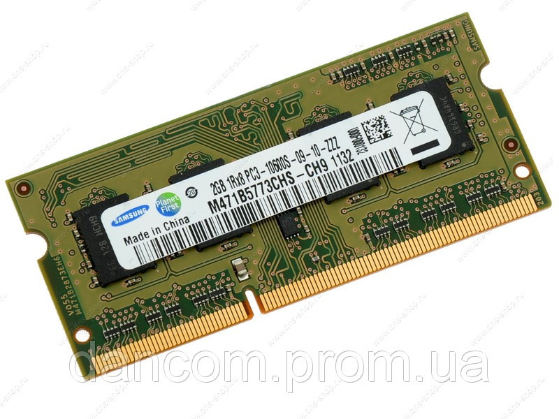 Пам'ять для ноутбука SO-DIMM DDR3 2 GB PC3-8500 (1066Mhz)