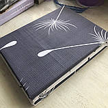 Євро комплект постільної білизни Ранфорс бавовна 200х220 (11703) Двоколірна постільна білизна молодіжна, фото 2