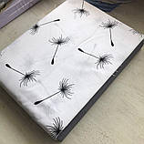 Євро комплект постільної білизни Ранфорс бавовна 200х220 (11703) Двоколірна постільна білизна молодіжна, фото 3