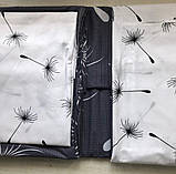 Євро комплект постільної білизни Ранфорс бавовна 200х220 (11703) Двоколірна постільна білизна молодіжна, фото 5