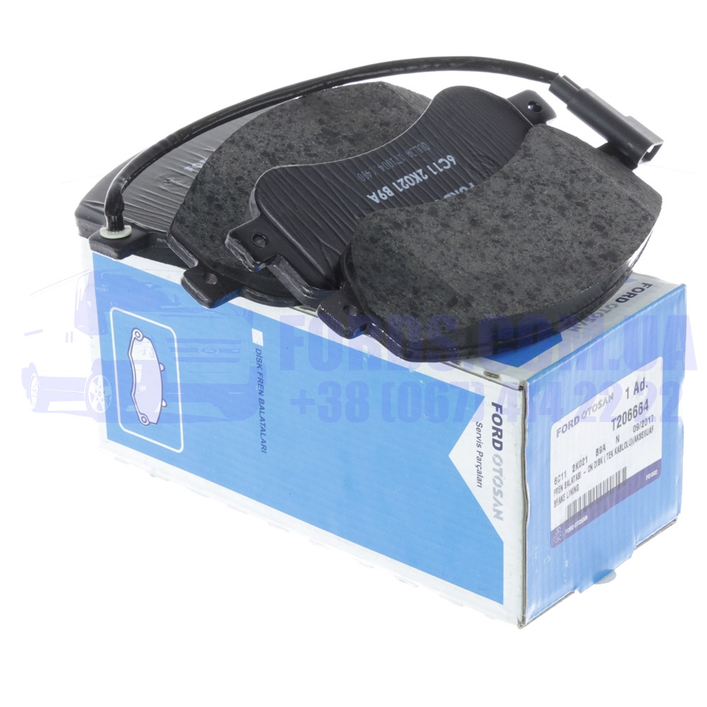 Колодки гальмівні передні FORD TRANSIT 2006-2014 (T206664/6C112K021B9A/T206664) ORIGINAL