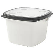 Контейнер  IKEA білий сірий 17x17x12 см 403.363.88
