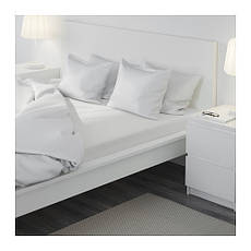 Простирадло натяжне IKEA DVALA білий 140х200 401.499.52, фото 5