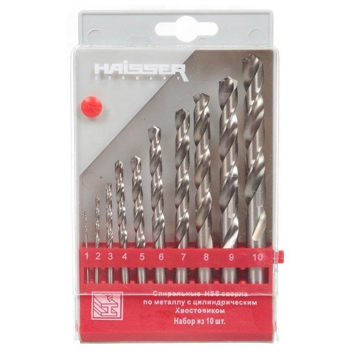 Набори свердел по металу H1001-4 (1-10) HAISSER