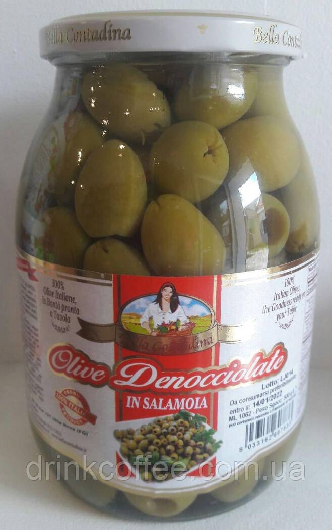 Оливки Olive Denocciolate in Salamoia Bella Contadina без кісточок Італія 1062 мл