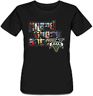 Женская футболка Grand Theft Auto 5 - GTA V (чёрная)