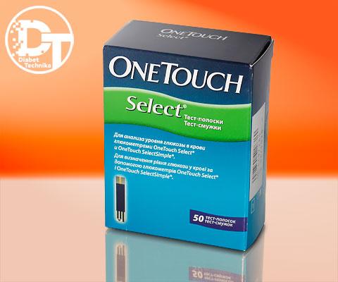 Тест-смужки для глюкометра Ван Тач Селект (One Touch Select) — 50 шт.