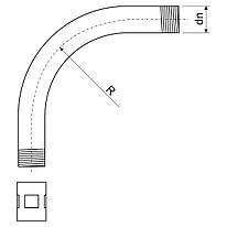 Коліно для труби ZNМ; сталь оцинкована шар цинку 17-19мкм стійкість корозії- 2 кат.; 6116 ZNM_S