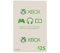 Подарочная карта Xbox Live Gift Card на сумму 25 usd, US-регион