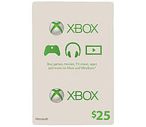 Подарункова карта Xbox Live Gift Card на суму 25 usd, US-регіон