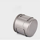 Кружка титанова Tomshoo titanium 300 мл зі складними ручками туристична чаша з кришкою для чашка туризму та кемпінгу, фото 3