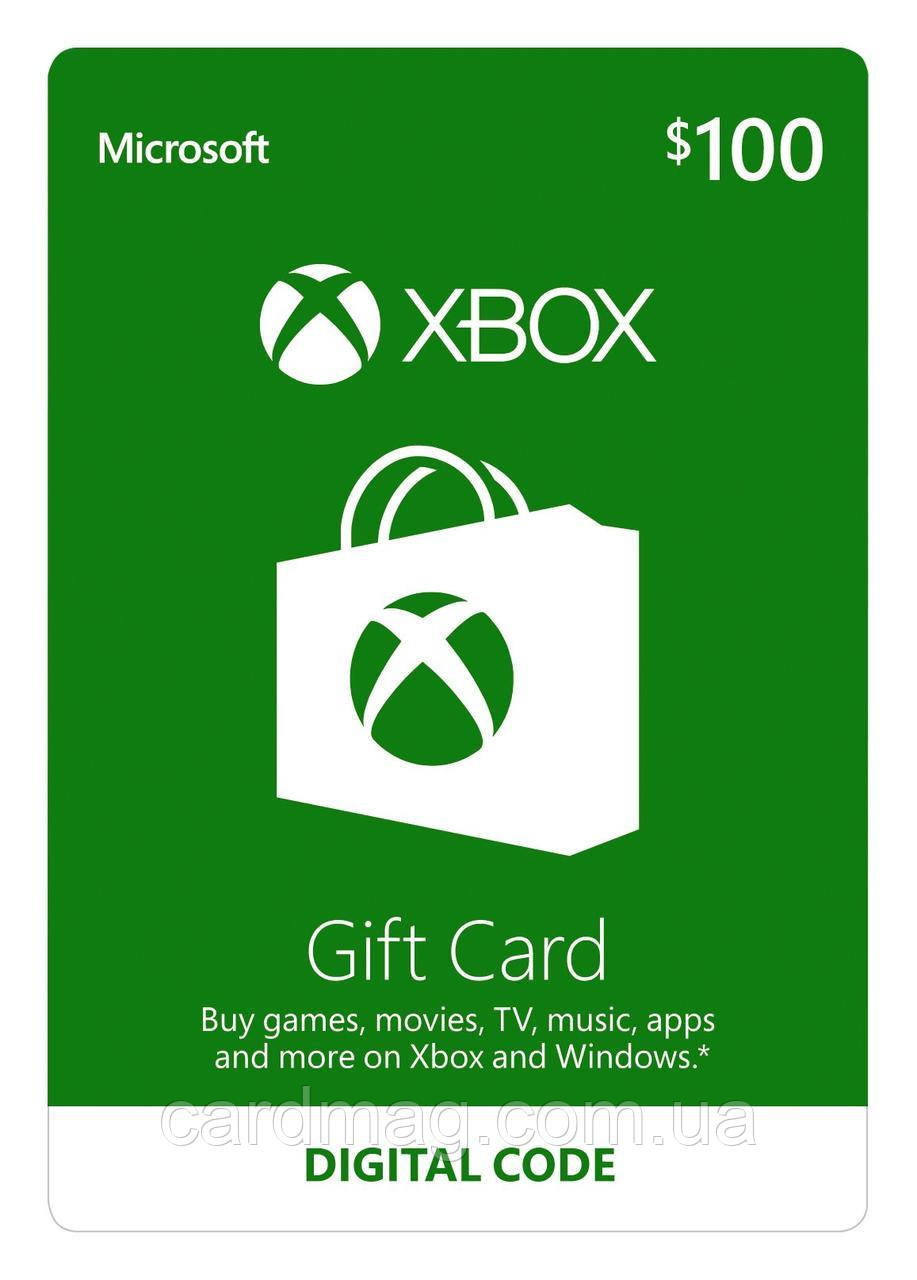 Подарункова карта Xbox Live Gift Card на суму 100 usd, US-регіон